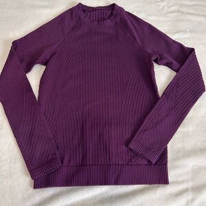 Lululemon Rest Less Pullover Aerial Current Purple Long Sleeve Crew
